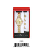 DACQA Jewellery Gift Box with Metal Watch – Silver