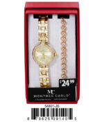 DACQA Jewellery Gift Box with Metal Watch – Silver