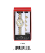 DACQA Jewellery Gift Box with Metal Watch – Silver