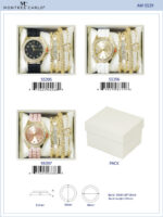 DACQA Jewellery Gift Box with PU Band Watch – Pink