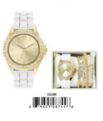 DACQA Jewellery Gift Box with PU Band Watch – Pink