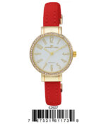DACQA Leather Cuff Watch – Red