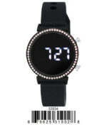 DACQA LED Silicone Band Watch – Black