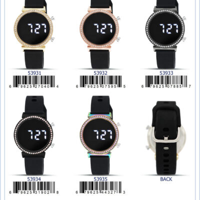 DACQA LED Silicone Band Watch – Black