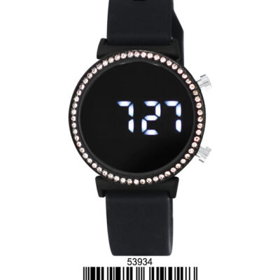 DACQA LED Silicone Band Watch – Black