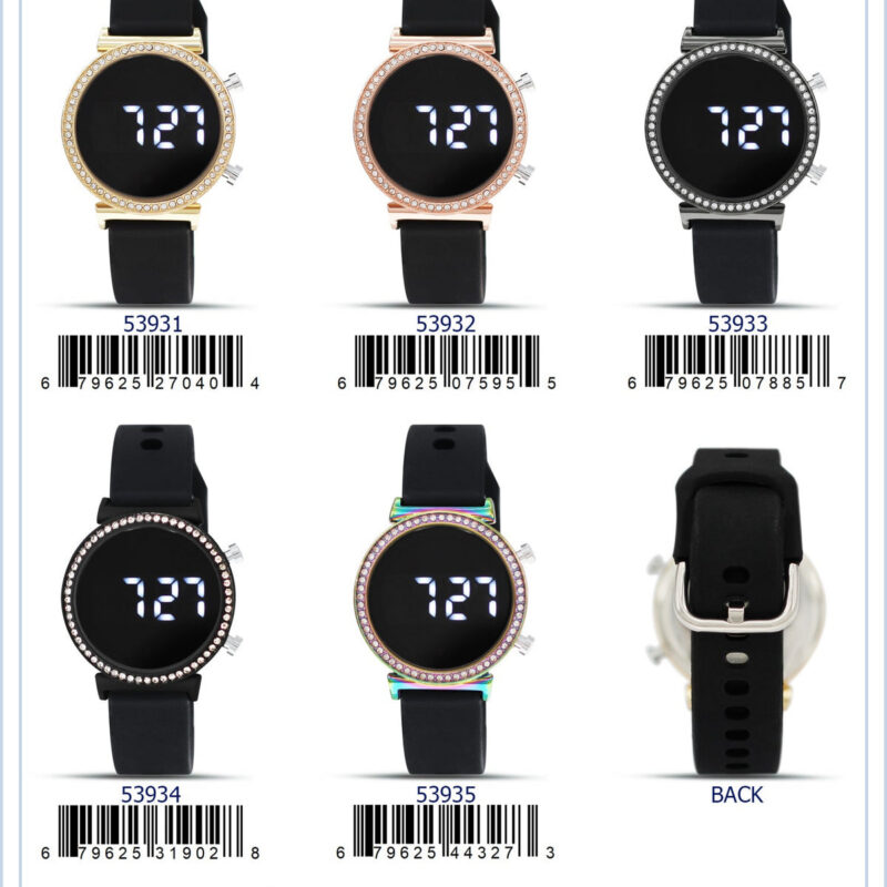DACQA LED Silicone Band Watch – Iridesent /Black