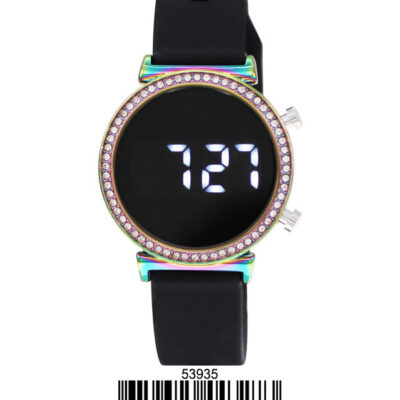 DACQA LED Silicone Band Watch – Iridesent /Black