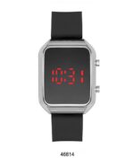 DACQA LED Watch – Silver/Black