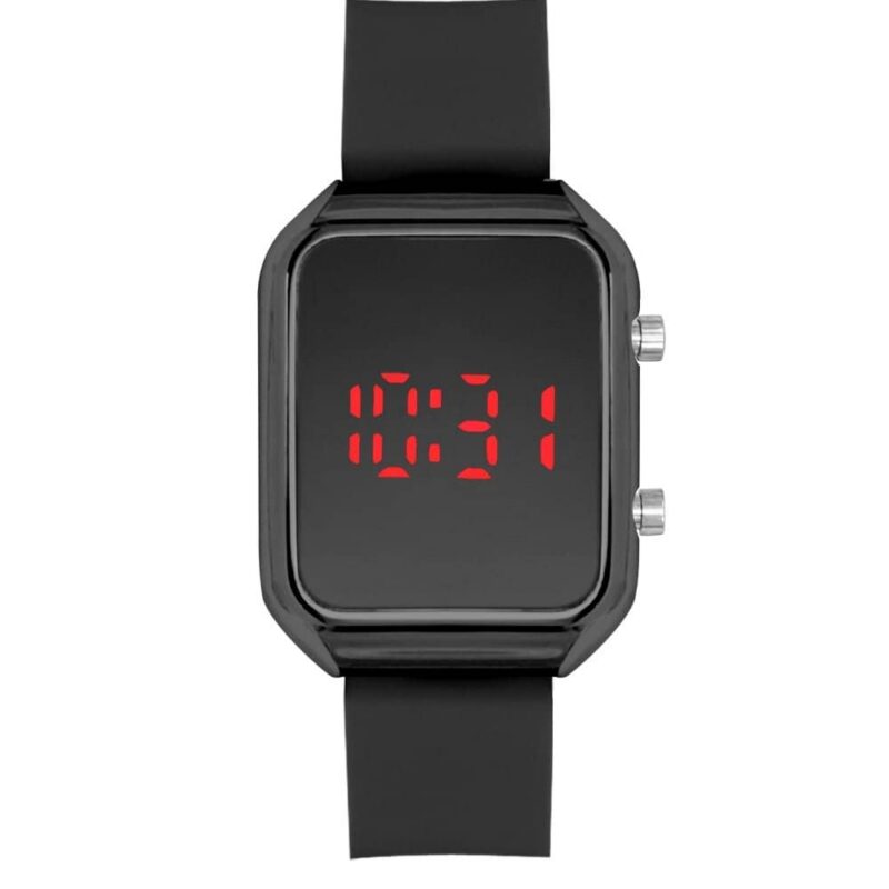 DACQA LED Watch – Silver/Black