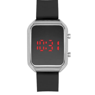 DACQA LED Watch – Silver/Black