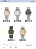 DACQA Mesh Band Watch – Gold/Silver/Gold