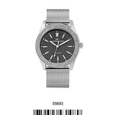 DACQA Mesh Band Watch – Silver/Black