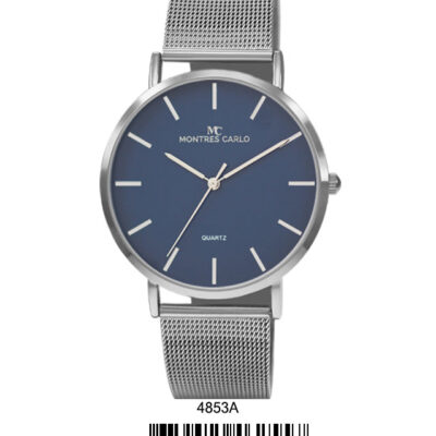 DACQA Mesh Band Watch – Silver/Blue