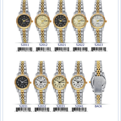 DACQA Metal Band Day and Date Watch