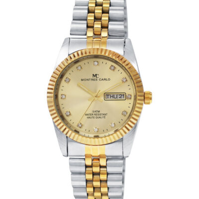 DACQA Metal Band Day and Date Watch