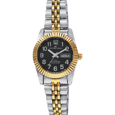 DACQA Metal Band Day and Date Watch