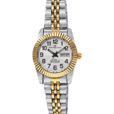DACQA Metal Band Day and Date Watch