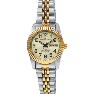DACQA Metal Band Day and Date Watch