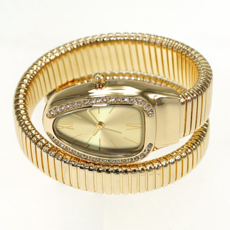 DACQA Metal Band Snake Watch – Gold