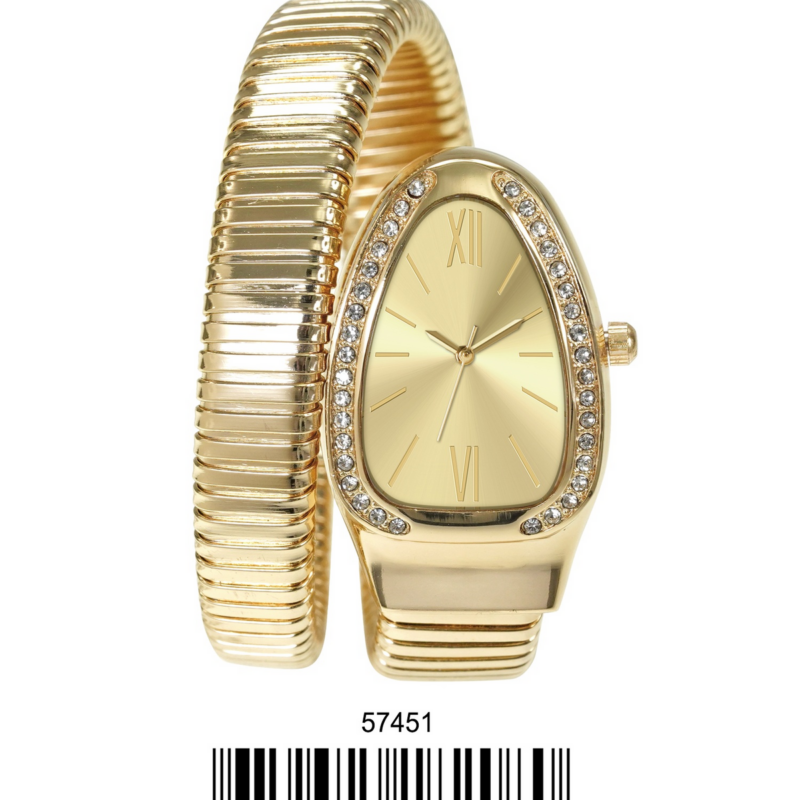 DACQA Metal Band Snake Watch – Gold