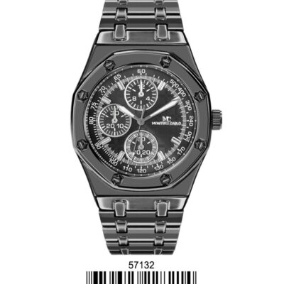 DACQA Metal Band Watch – Black/Black