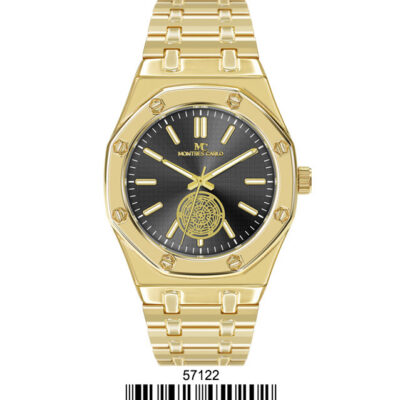 DACQA Metal Band Watch – Black/Gold