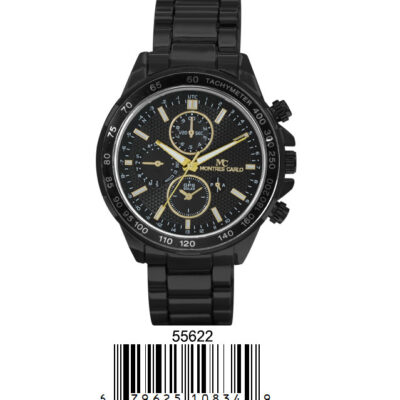 DACQA Metal Band Watch – Black/Gold