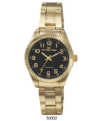 DACQA Metal Band Watch – Gold/Black