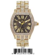DACQA Metal Band Watch – Gold / Black