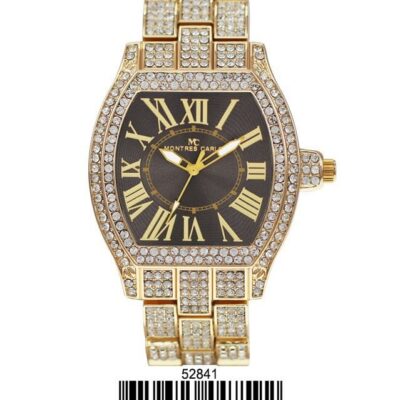 DACQA Metal Band Watch – Gold / Black