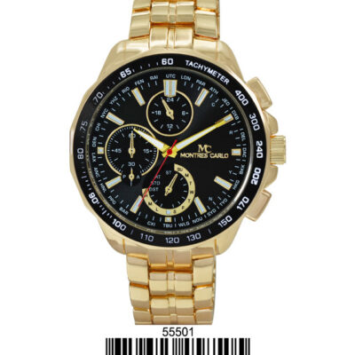 DACQA Metal Band Watch – Gold/Black