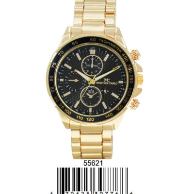 DACQA Metal Band Watch – Gold/Black
