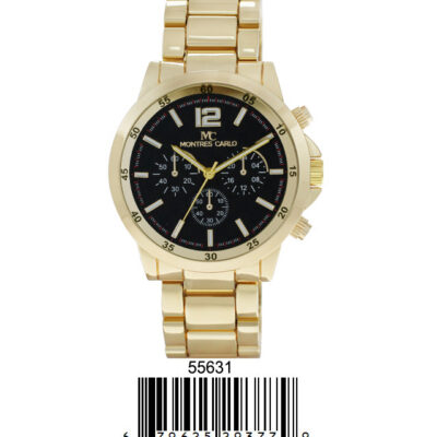 DACQA Metal Band Watch – Gold/Black