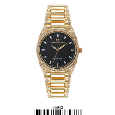 DACQA Metal Band Watch – Gold/Black