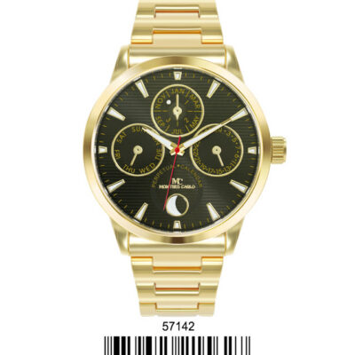 DACQA Metal Band Watch – Gold/Black