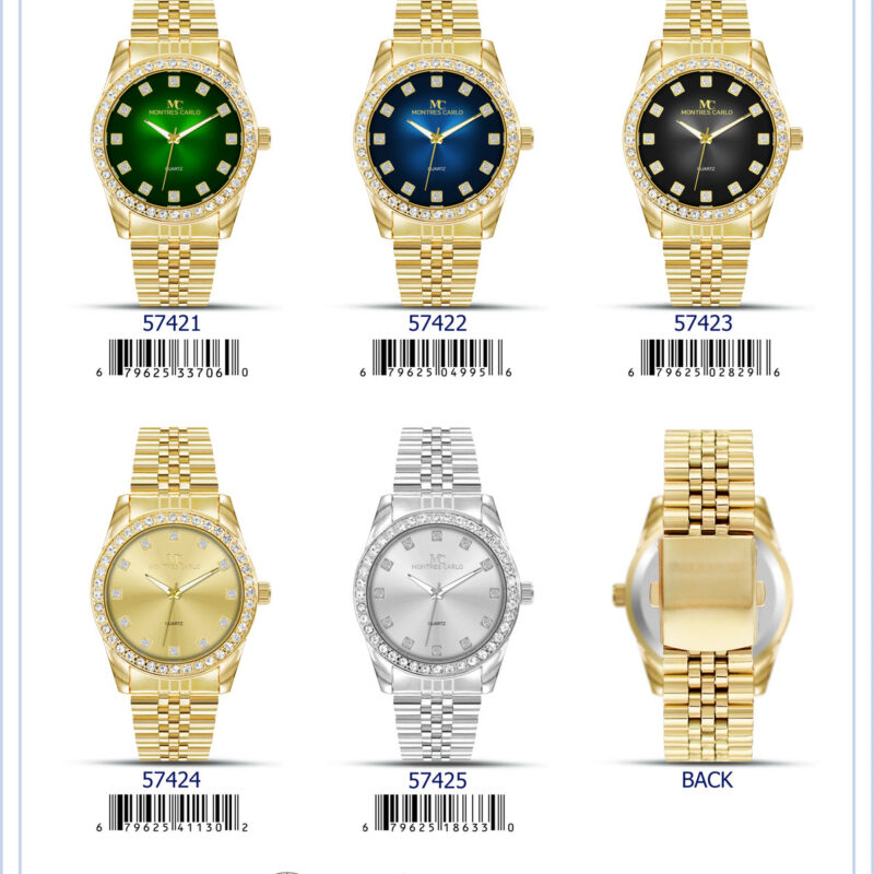 DACQA Metal Band Watch – Gold/Black