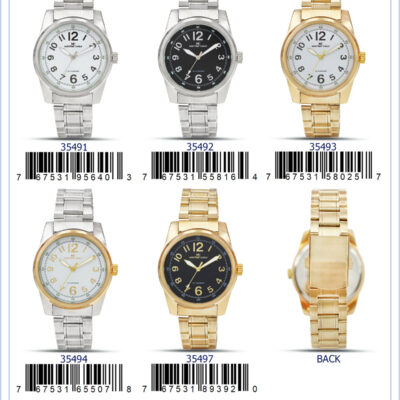 DACQA Metal Band Watch – Gold/Black