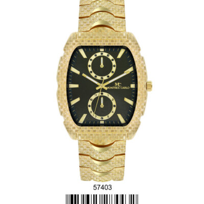 DACQA Metal Band Watch – Gold/Black