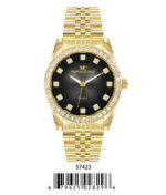 DACQA Metal Band Watch – Gold/Black