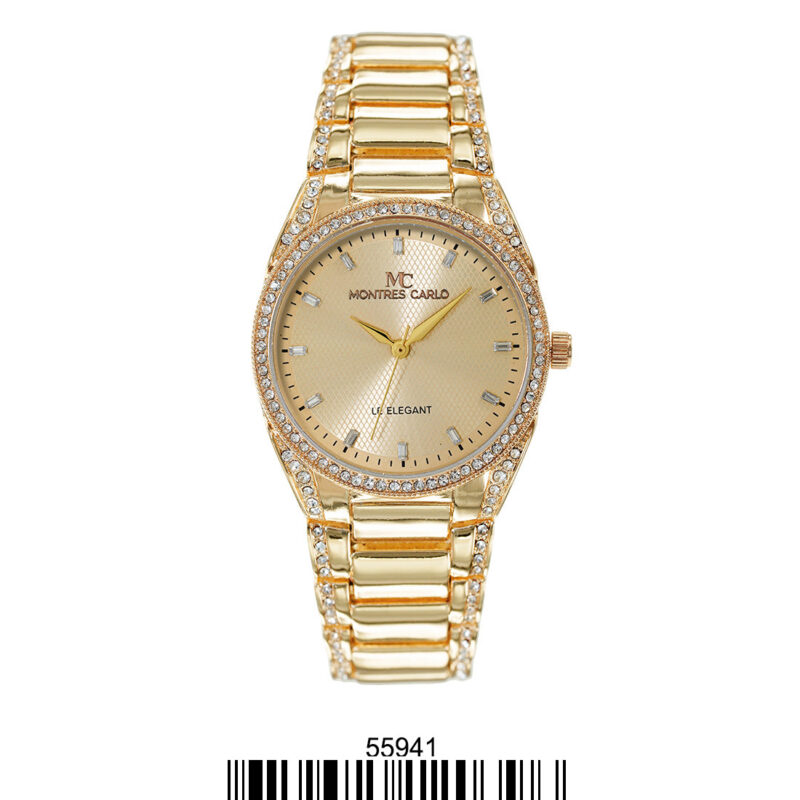 DACQA Metal Band Watch – Gold/Black