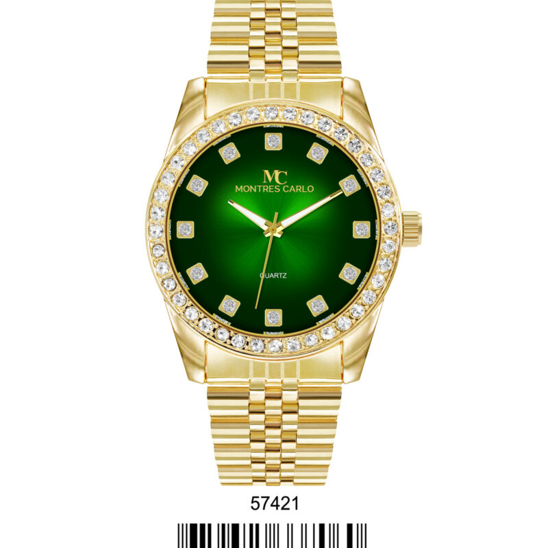 DACQA Metal Band Watch – Gold/Black