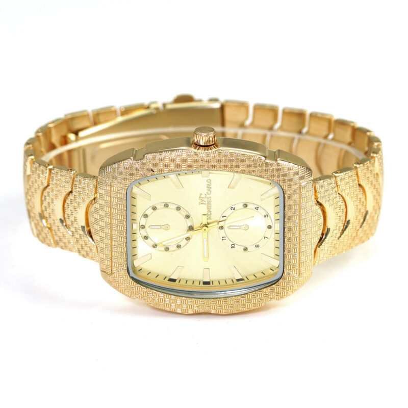 DACQA Metal Band Watch – Gold/Black
