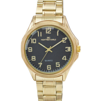 DACQA Metal Band Watch – Gold/Black