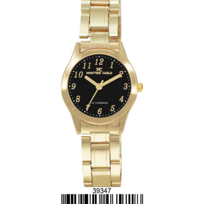 DACQA Metal Band Watch – Gold/Black/Gold