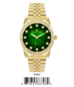 DACQA Metal Band Watch – Gold/Blue