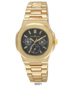 DACQA Metal Band Watch – Gold/Blue