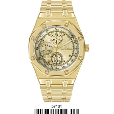 DACQA Metal Band Watch – Gold/Gold