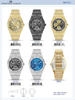 DACQA Metal Band Watch – Gold/Gold