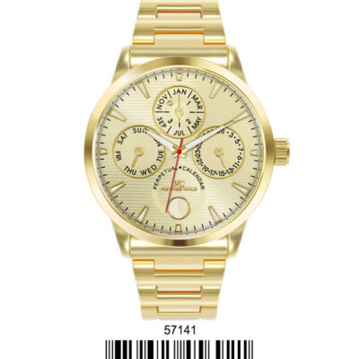 DACQA Metal Band Watch – Gold/Gold
