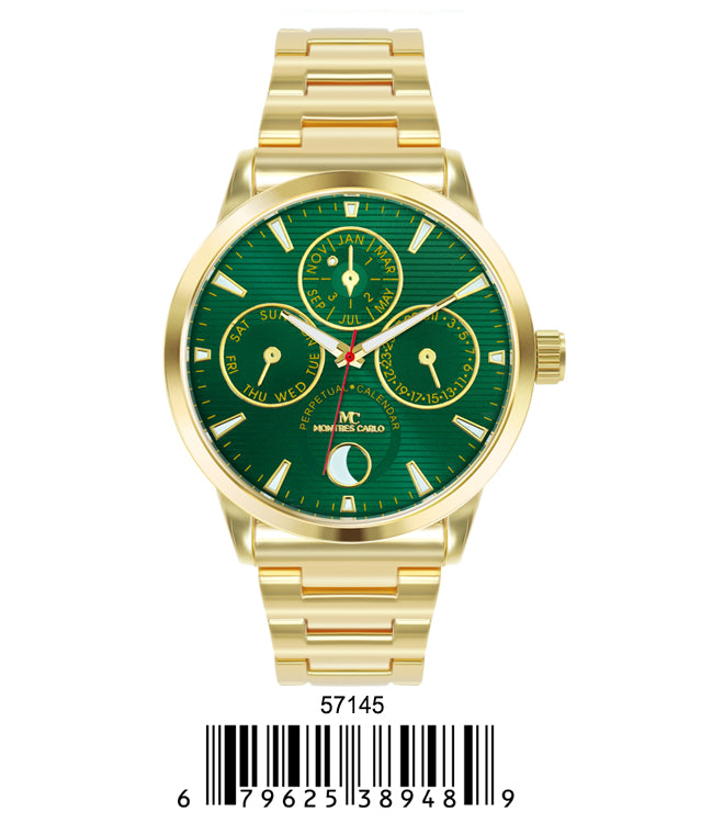 DACQA Metal Band Watch – Gold/Green DACQA Metal Band Watch – Gold/Green
